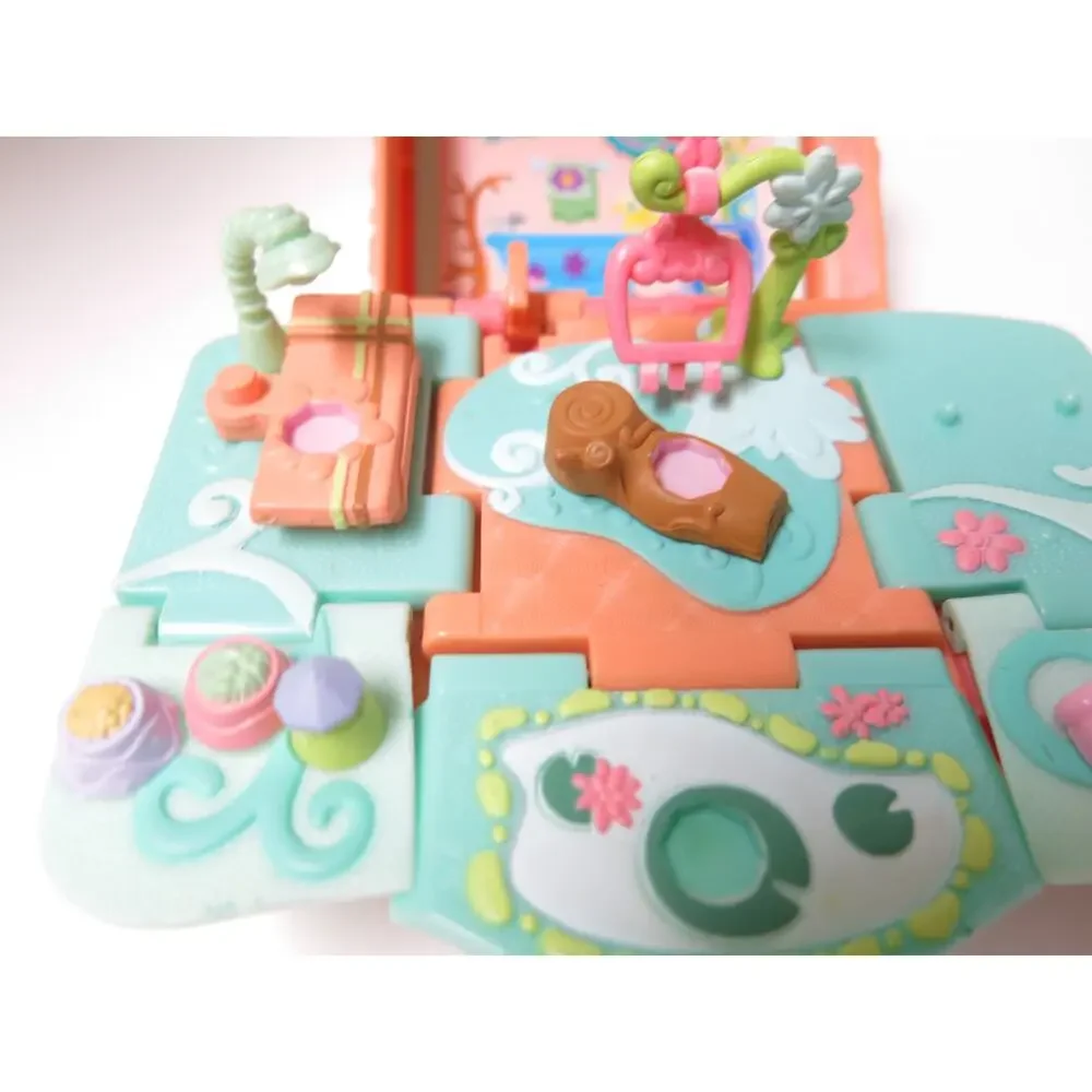 Littlest Pet Shop Pop Up Playset Reptiles Crab Frog Lizard Orange Pink 2006 Toy